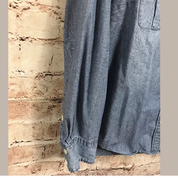J. Crew Denim Shirt XS Chambray Blouse Blue Jean - Picture 7 of 8